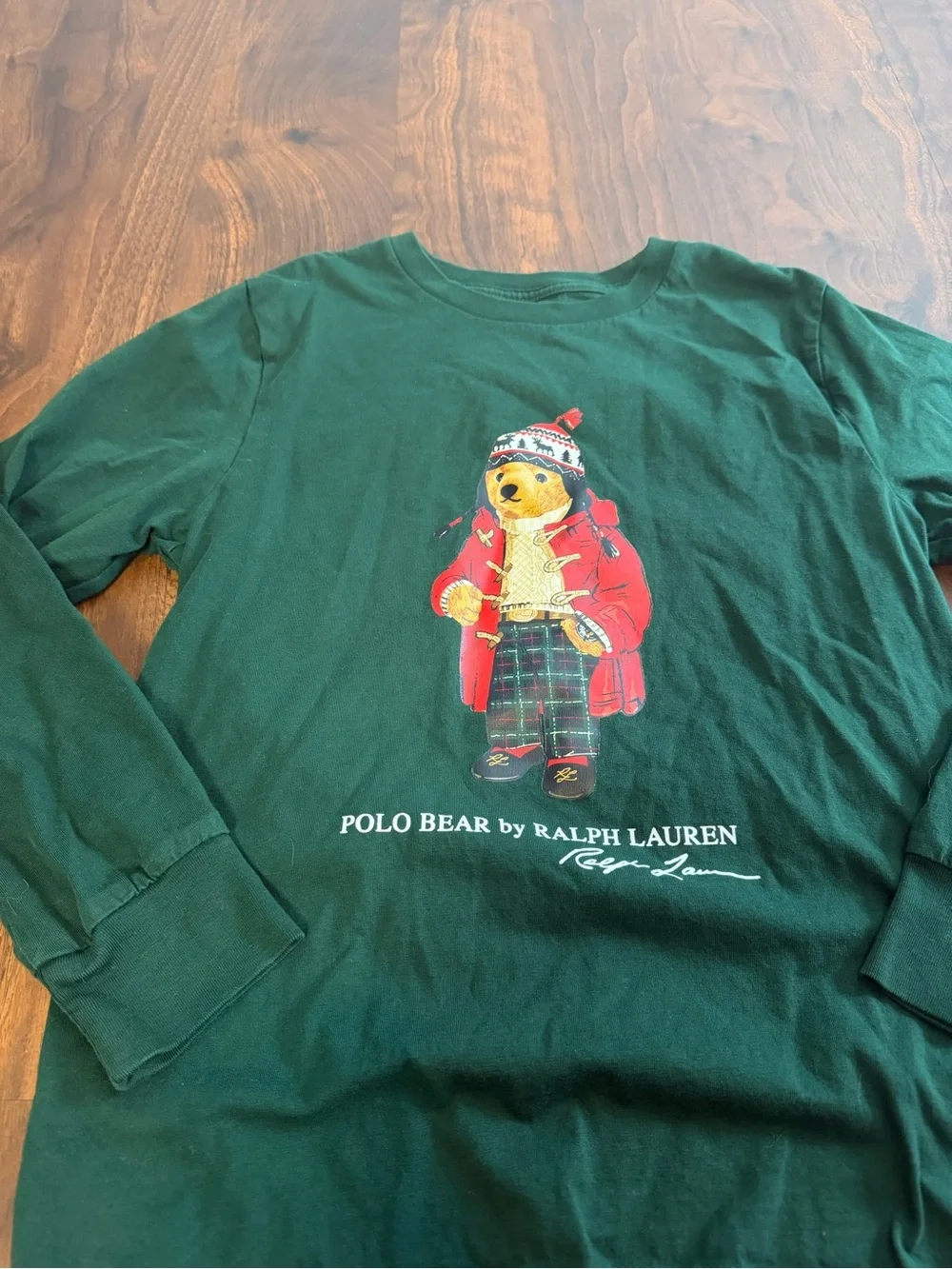 Ralph Lauren Polo Bear Long-Sleeve Tee Dark Green